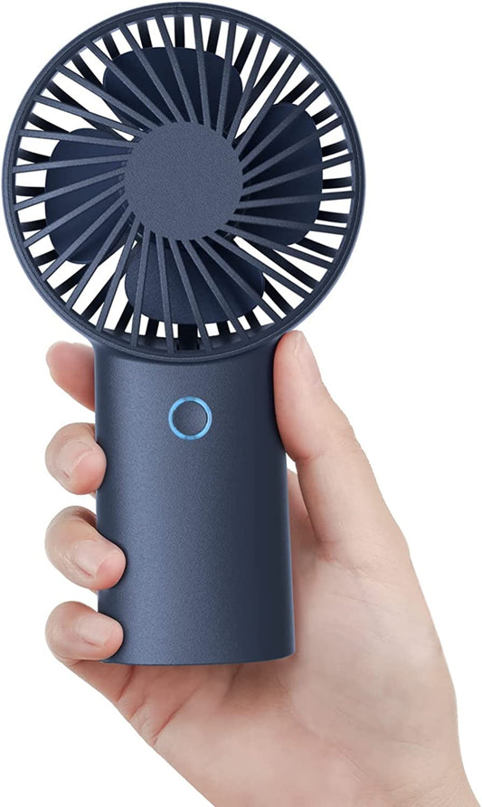 Handheld Mini Fan [20Hrs Cooling] USB Rechargeable 4000Mah Portable Fan, Battery Operated Hand Fan for Travel/Makeup/Eyelash/Camping/Home/Office, Ideal Gifts for Women, Men, Boys, Girls-Blue